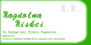 magdolna miskei business card